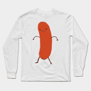 Happy Hot Dog Long Sleeve T-Shirt